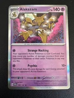#082/167 Alakazam Holo Rare - Pokemon Twilight Masquerade English NM - Image 1