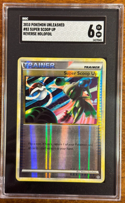 2010 Pokemon Unleashed Super Scoop Up Reverse Holofoil #83 SGC 6 EX-NM - Image 1