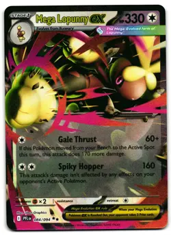 Mega Lopunny ex 084/094 - 🌊 Phantasmal Flames Double Rare Pokemon TCG 🖤 - M/LP - Image 1