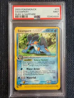 2003 Pokemon EX Ruby & Sapphire Swampert #23/109 PSA 9 23/109 - Image 1