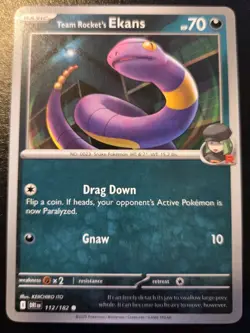 Team Rocket's Ekans 112/182 Common Scarlet & Violet: Destined Rivals Pokemon TCG - Image 1