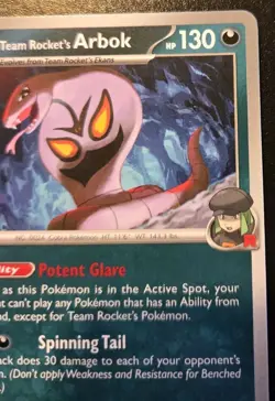 Team Rocket's Arbok 113/182 Uncommon Scarlet & Violet: Destined Rivals Pokemon - Image 3