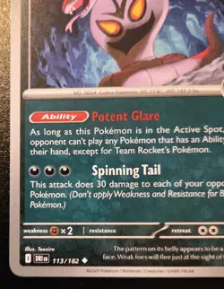Team Rocket's Arbok 113/182 Uncommon Scarlet & Violet: Destined Rivals Pokemon - Image 4