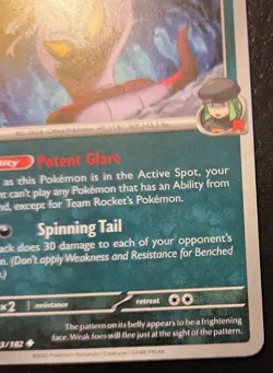 Team Rocket's Arbok 113/182 Uncommon Scarlet & Violet: Destined Rivals Pokemon - Image 5