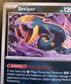 Seviper 062/094 Reverse Holo Uncommon Phantasmal Flames Pokemon TCG - Image 2
