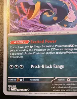 Seviper 062/094 Reverse Holo Uncommon Phantasmal Flames Pokemon TCG - Image 4