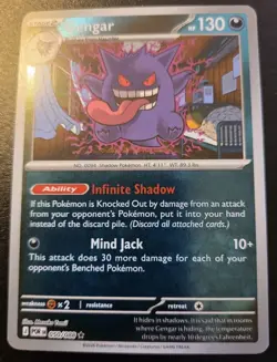 Gengar 050/088 Reverse Holo Rare Mega Evolution: Perfect Order Pokemon TCG - Image 1