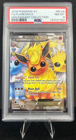 2016 POKEMON XY GENERATIONS RADIANT COLLECTION RC28/RC32 FLAREON EX PSA 8 - Image 1