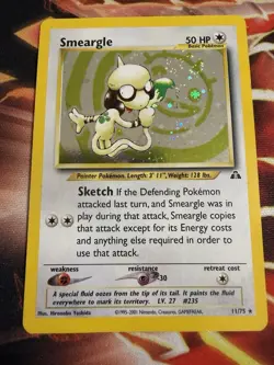 Pokemon Smeargle 11/75 Neo Discovery Holo Rare Unlimited LP - Image 1