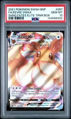 PSA 10 EEVEE VMAX 087 SHNG FATES 2021 POKEMON SWSH BLACK STAR PROMO - Image 1