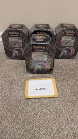 Pokemon TCG Scarlet Violet Paldean Fates Tin Iron Tread EX Brand New Sealed - Image 1