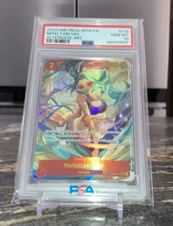 PSA 10 Nefeltari Vivi One Piece Kingdoms Of Intrigue Alt Art Holo OP04-118 - Image 1