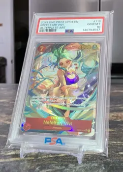 PSA 10 Nefeltari Vivi One Piece Kingdoms Of Intrigue Alt Art Holo OP04-118 - Image 3