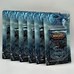 6x World of Warcraft Scourgewar Blister Booster Packs WOW Factory Sealed!! - Image 1