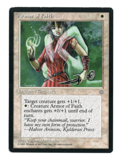MTG-Armor of Faith-Ice Age-MP-NonFoil - Image 1