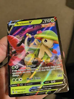 Pokemon TCG Breloom v Fusion Strike Holo Ultra Rare Card 006/264 - Image 3