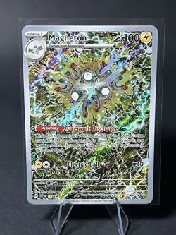 Pokemon TCG Magneton 159 Scarlet & Violet Promo Card Black Star Holo - Image 1