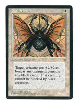 MTG-Black Scarab-Ice Age-MP-NonFoil - Image 1