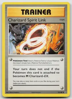 Pokemon Card Charizard Spirit Link Uncommon XY - Evolutions 75/108 - Image 1