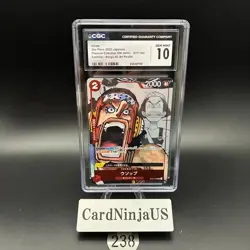 CGC 10 GEM MINT Usopp Parallel ST01-002 C 25th Edition ONE PIECE Card Game 238 - Image 1