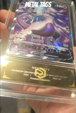 2024 pokemon cards CHN. Metal Tags MewTwo V 135/127 SR PCG 10 (SAME AS PSA 10) - Image 2