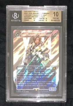Dion, Bahamut's Dominant Borderless Surge Foil BGS 10 Graded Final Fantasy MTG - Image 1