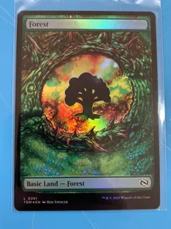 Tarkir Dragonstorm full art DRAGON EYE Forest x1 FOIL mtg I Combine Ship - Image 1