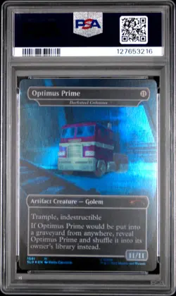 2022 MTG SECRET LAIR DROP #1081 OPTIMUS PRIME PSA 10 - Image 2
