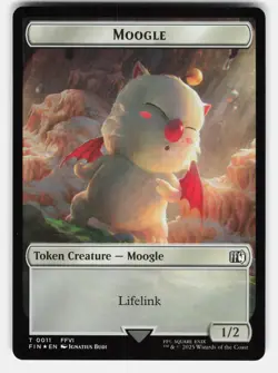 HERO (0005) // MOOGLE (0011) DOUBLE-SIDED TOKEN FOIL - MTG - Budi NM/M - Image 1