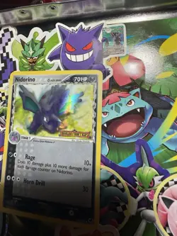 Pokemon Nidorino Reverse Stamp Holo Dragon Frontiers 35/101 LP Condition - Image 2