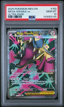2025 Pokemon Mega Evolution #162 Mega Mawile ex PSA 10 GEM MINT Ultra Rare - Image 1