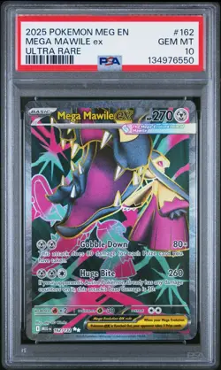 2025 Pokemon Mega Evolution #162 Mega Mawile ex PSA 10 GEM MINT Ultra Rare - Image 3