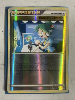 Moderately Played, English Pokemon Reverse Holo Emcee's Chatter - 73/95 - Uncomm - Image 1
