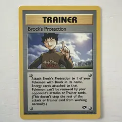 Pokemon TCG Brock’s Protection 101/132 Gym Challenge Unlimited Vintage WOTC Card - Image 1