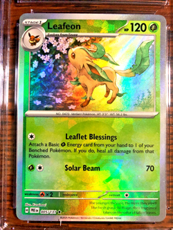Leafeon Pokeball Reverse Holo #005|CGC NM/MINT+ 8.5|Prismatic Evolutions|Pokemon - Image 2