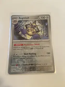 2023 Pokemon Paradox Rift Aegislash 134 /182 Reverse Holo Holographic Foil - Image 1