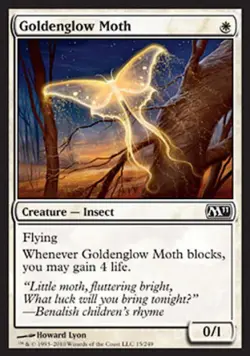 Goldenglow Moth -Foil Light Play MTG Magic 2011 Core Set - Image 1