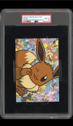 2021 POKEMON CENTER ONLINE EXPLORATION CAMPAIGN POSTCARD EEVEE PSA 10 - Image 1