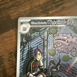 Pokemon Team Rocket's Weezing Sv10 Destined Rivals Illustration Rare Full Art H… - Image 2