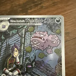 Pokemon Team Rocket's Weezing Sv10 Destined Rivals Illustration Rare Full Art H… - Image 3