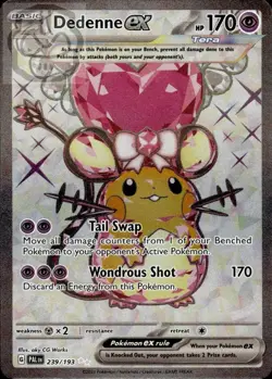 Dedenne ex 239/193 Ultra Rare Paldea Evolved Pokemon Holo NM/M - Image 3