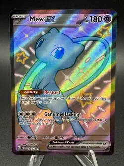Pokemon TCG Mew EX 216/091 Paldean Fates Full Art Shiny Ultra Rare Near Mint - Image 1