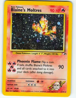 Blaine's Moltres - Holo - 1/132 Gym Heroes - Pokemon TCG - 2000 - Image 1