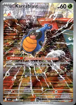 Karrablast 094/086 Illustration Rare - Pokemon SV: Black Bolt 2025 NM - Image 1