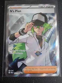 Pokemon N's Plan, Trainer, Full Art, Ultra Rare, Holo, Sv: Black Bolt, 163/086 - Image 1