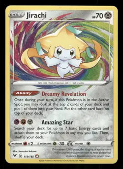 Pokemon Jirachi Amazing Rare SWSH04: Vivid Voltage 119/185 NM Holo - Image 1