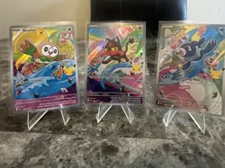 Pokemon TCG First Partner Illustration Collection Series 1 Gen 7 Alola Starters - Image 1
