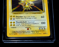 1999 AUTH. POKEMON TCG ZAPDOS 90hp TRUE HOLO 16/102 WOTC NM - Image 3