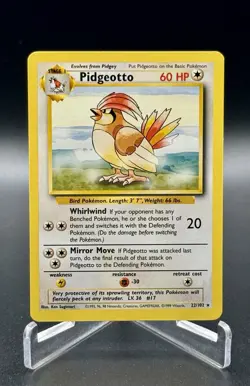 Pokemon TCG Pidgeotto 022/102 Base Set Rare LP/NM Vintage WOTC - Image 1