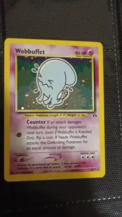 Pokemon TCG Wobbuffet Holo Rare 16/75 Neo Discovery Swirl!!! English - Image 1